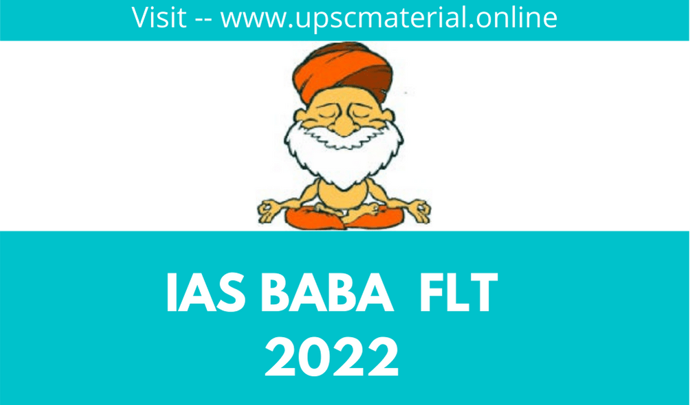 IAS BABA Full Lenght Test 2022